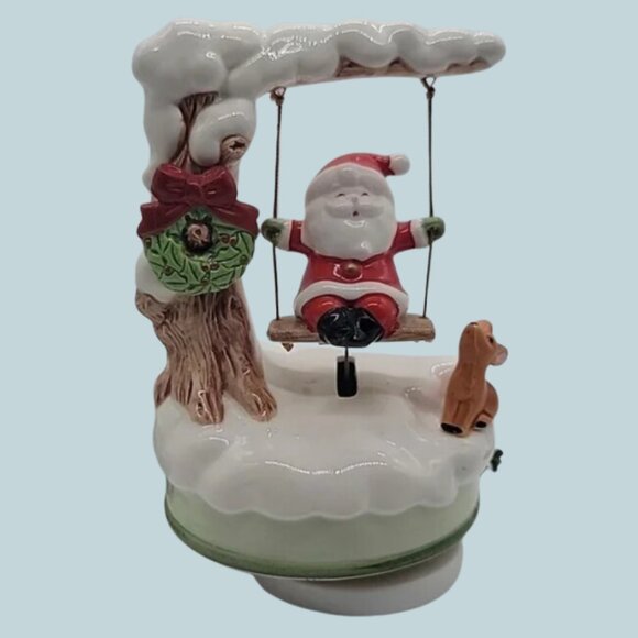 Vintage Christmas Swinging Santa Music Figurine Ron Gordon Japan 1980's - Picture 3 of 16
